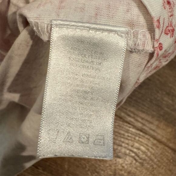 Aria Collection Floral Pink Nightgown Sleepshirt M Ribbon Trim Lace Accent READ - Picture 6 of 8